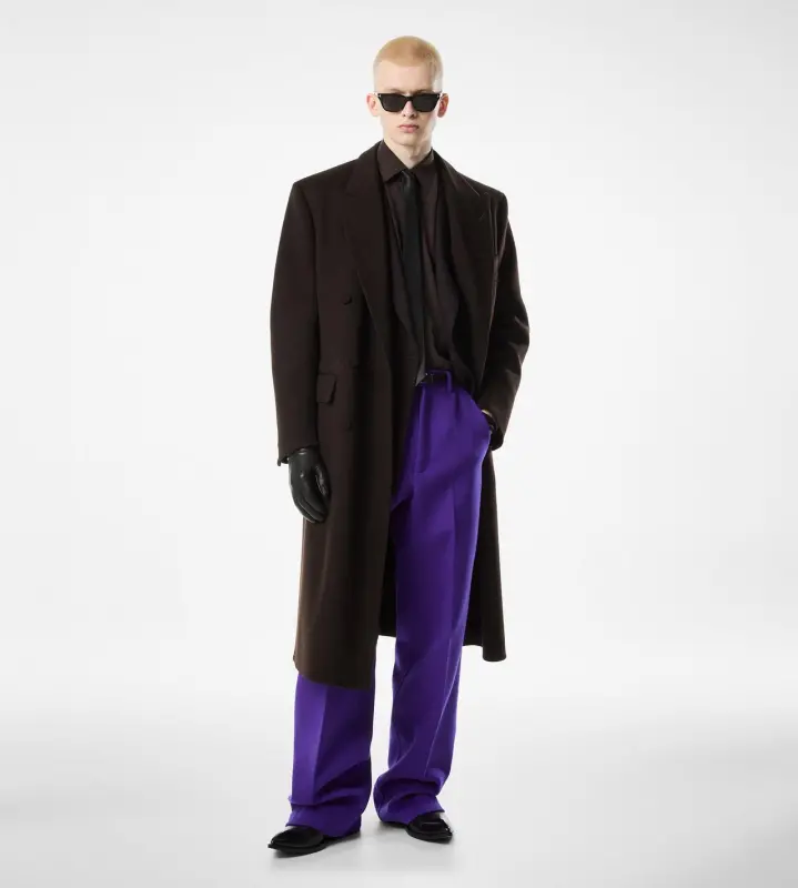 CASHMERE DOUBLE SPLITTABLE COAT BROWN online